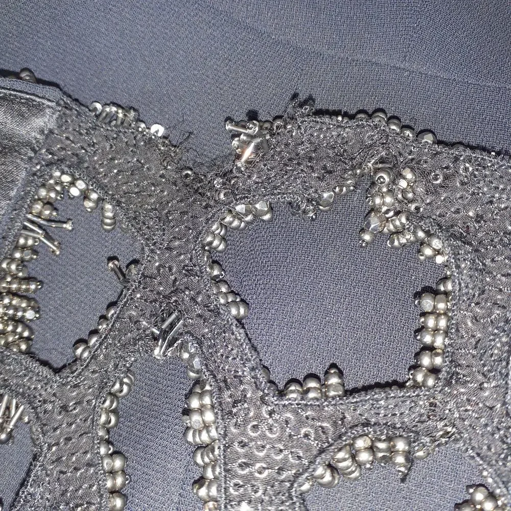 Maticevski Embellished Black Reveal Mini Dress Size Uk 8 / US 4 - Picture 6 of 7